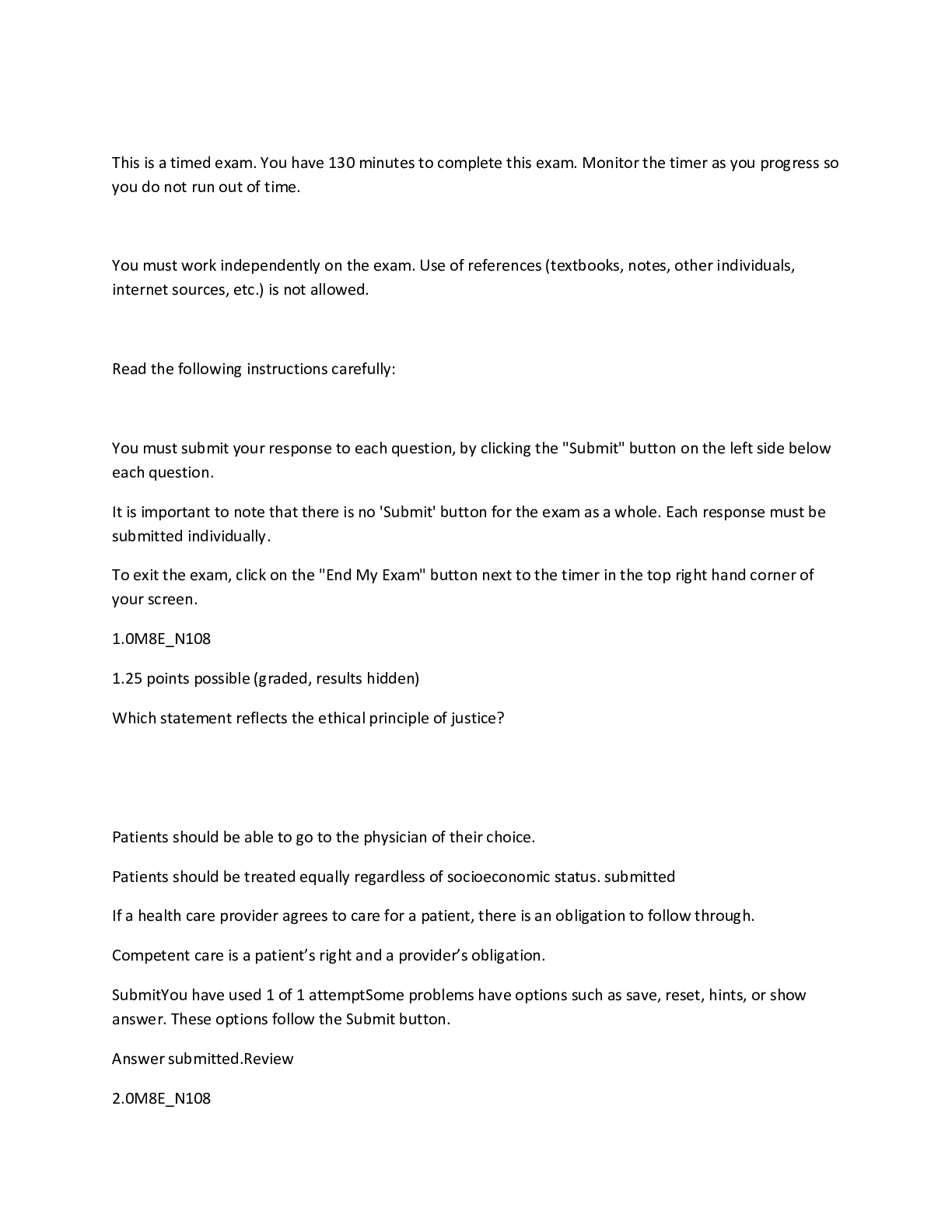 Preview image of NUR 108 final 2022 document